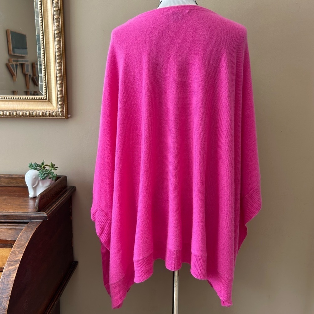 Ralph Lauren Pink Cashmere Poncho Cape Sweater Italian Yarn Size M / L - Picture 5 of 7
